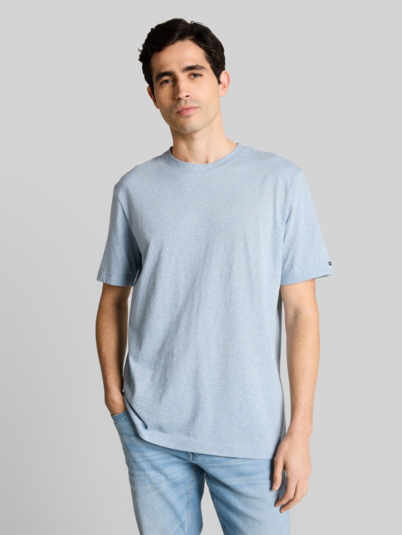 Tom Tailor T-Shirt mit feinem Streifenmuster - Spring Blue Fine Stripe Tom Tailor T-Shirt mit feinem Streifenmuster - Spring Blue Fine Stripe