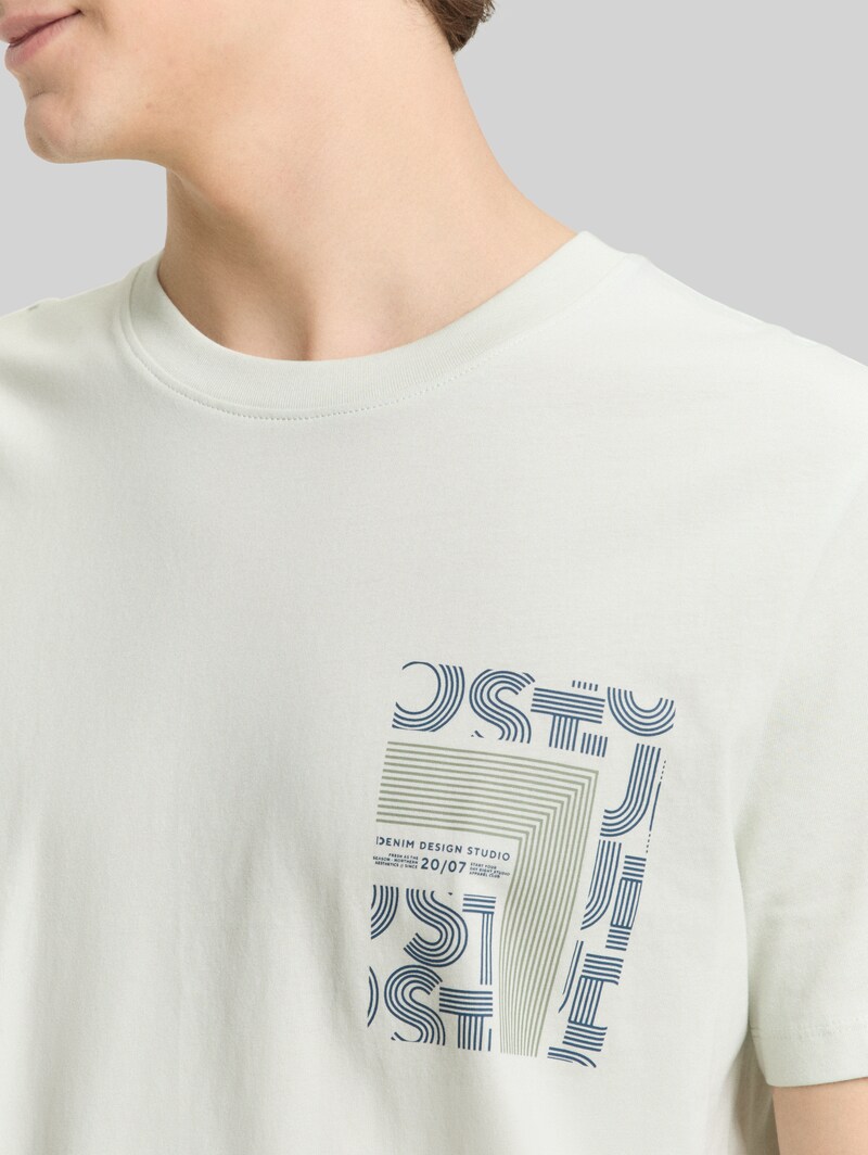 Tom Tailor T-Shirt mit Print - Frozen Light Mint