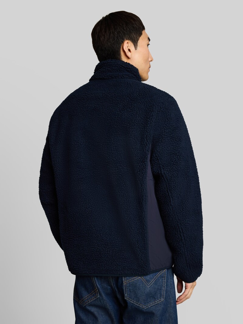 Tom Tailor Teddy Jacke mit Taschen - Sky Captain Blue