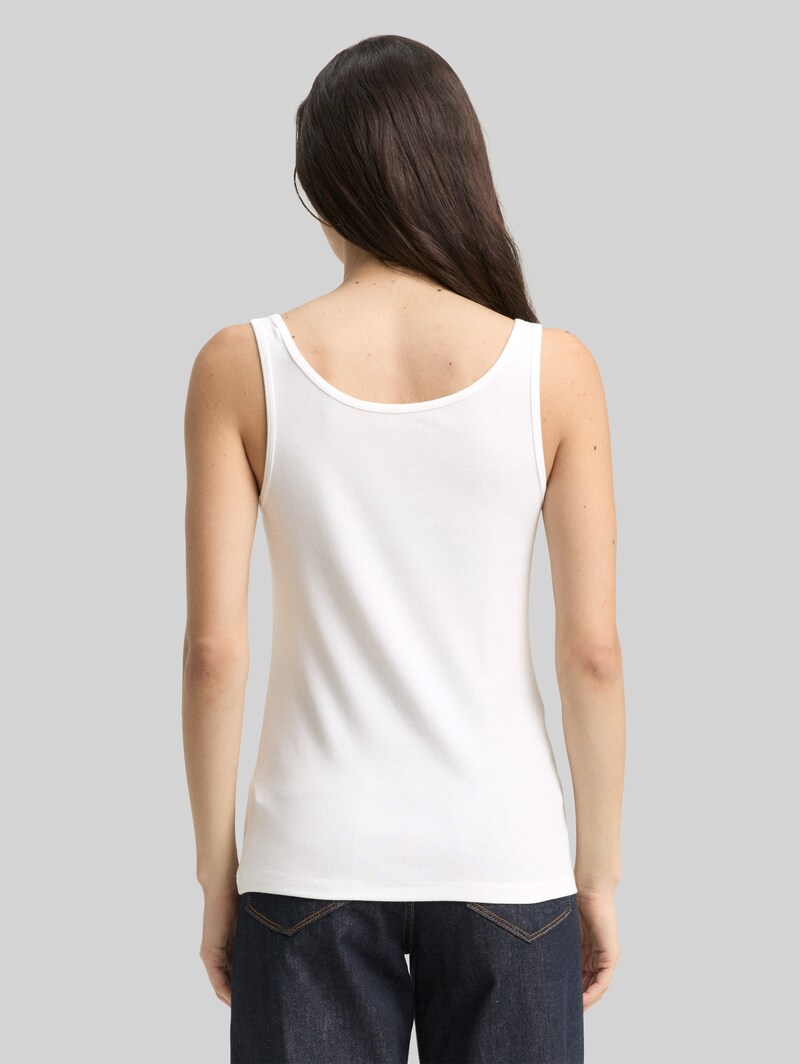 Tom Tailor Basic Slim Fit Top - Whisper White