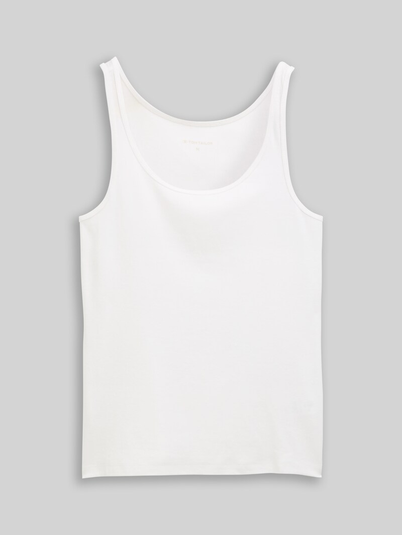 Tom Tailor Basic Slim Fit Top - Whisper White