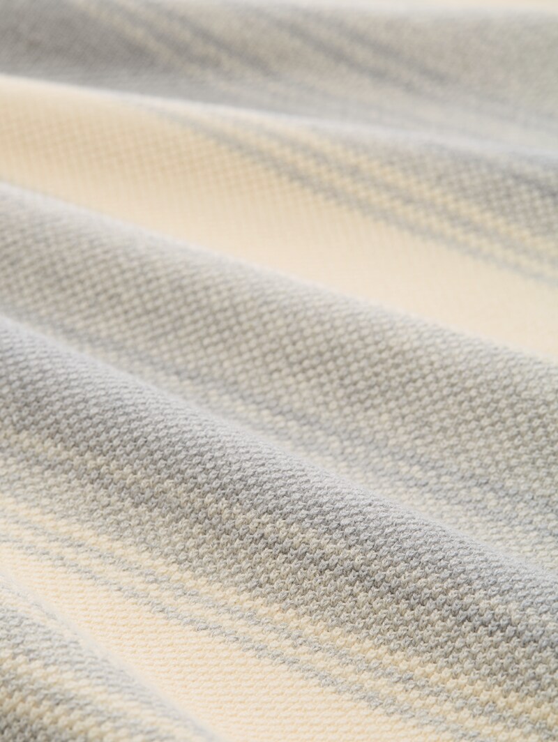 Tom Tailor Strickpullover im Streifenmuster - Grey White Stripe