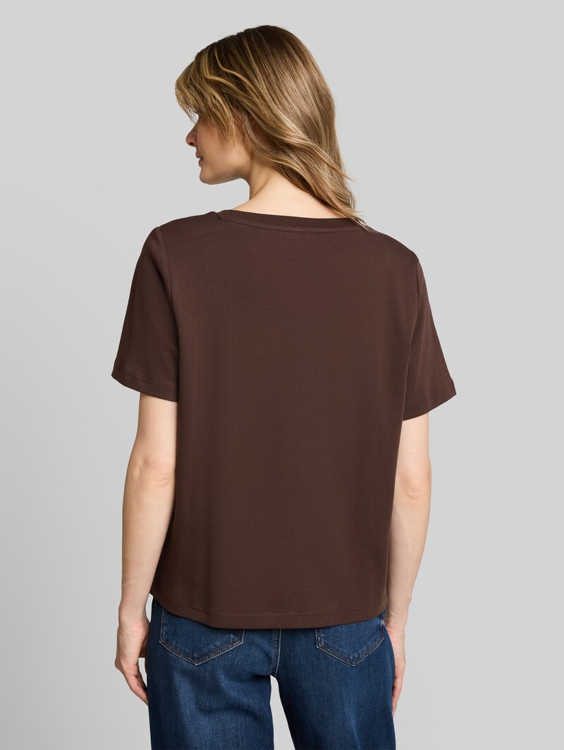Tom Tailor T-Shirt aus Baumwolle - Java Dark Brown