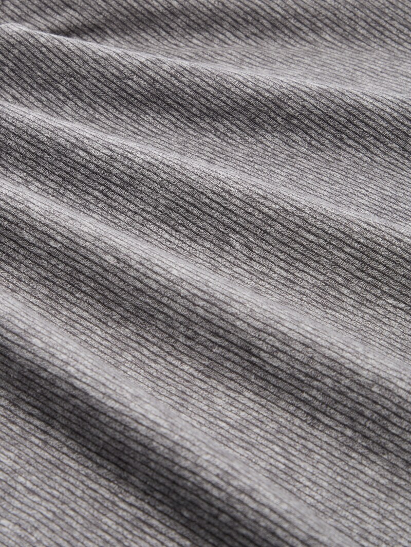 Tom Tailor T-Shirt mit feinem Streifenmuster - White Tarmac Grey Fine Stripe