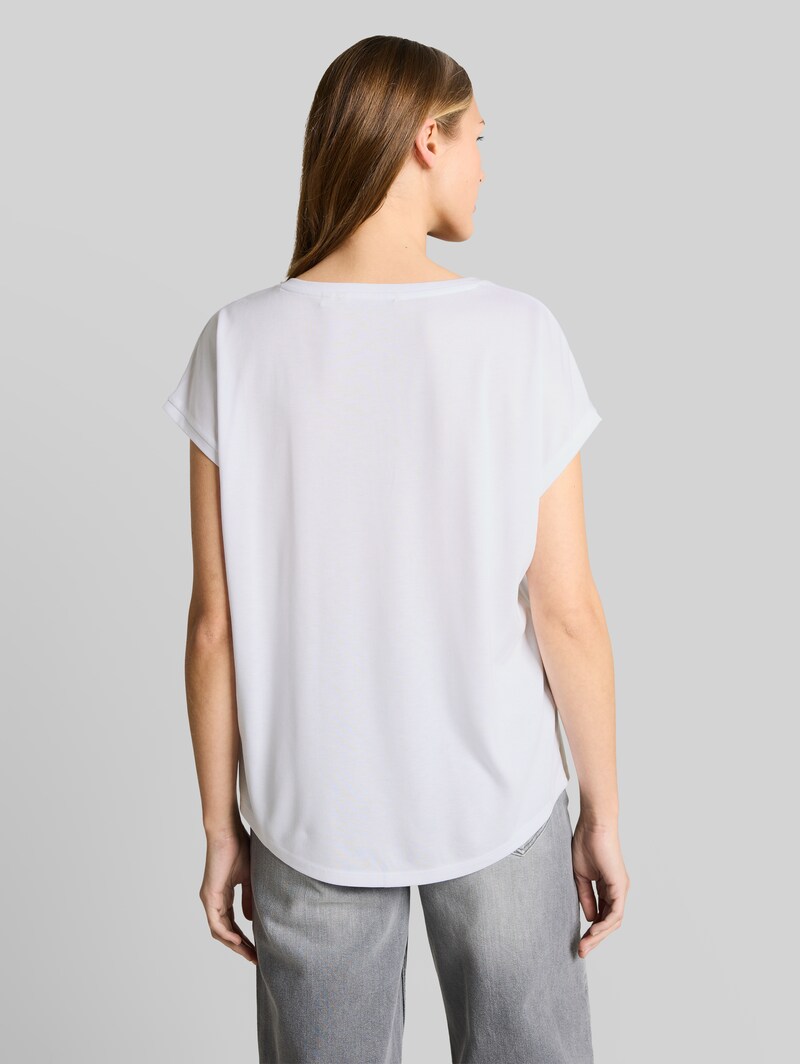 Tom Tailor T-Shirt mit V-Ausschnitt - White