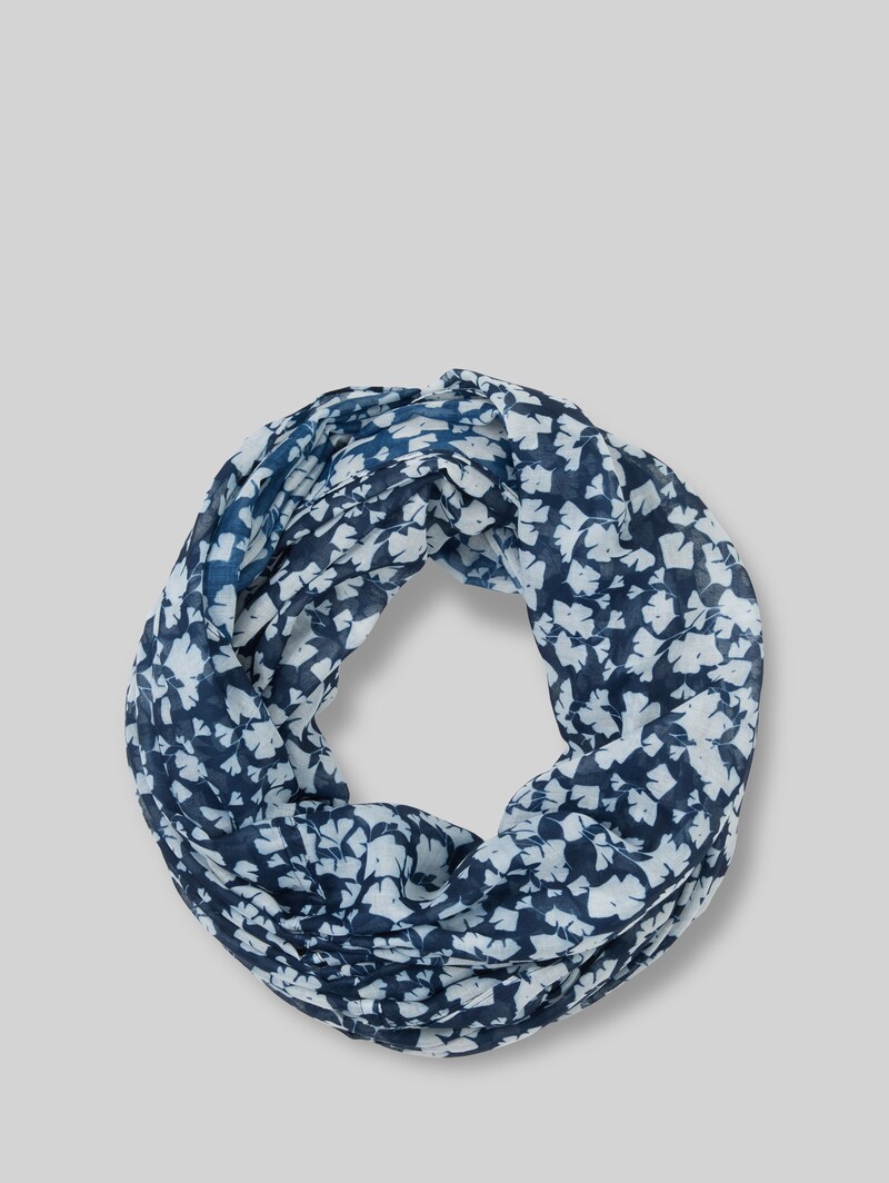 Tom Tailor Loop-Schal mit Muster - Blue Ginkgo Minimal Tom Tailor Loop-Schal mit Muster - Blue Ginkgo Minimal