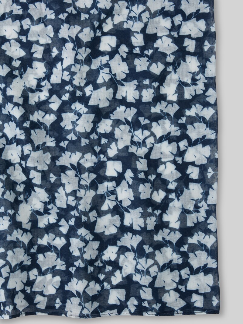 Tom Tailor Loop-Schal mit Muster - Blue Ginkgo Minimal
