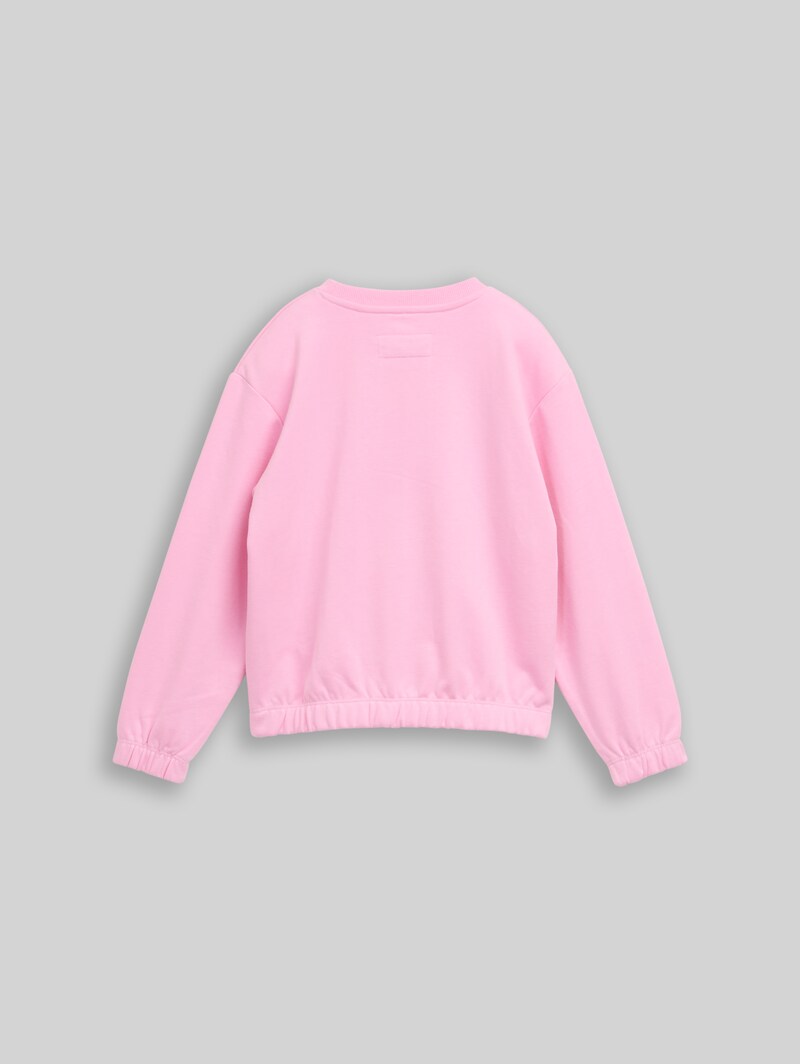 Tom Tailor Cropped Sweatshirt mit Stickerei - Lovely Pink Tom Tailor Cropped Sweatshirt mit Stickerei - Lovely Pink