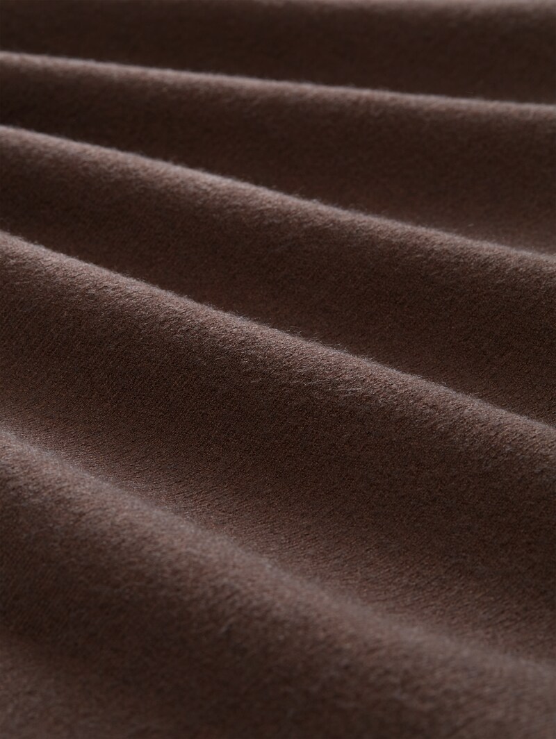 Tom Tailor Strickpullover mit Stehkragen - Cool Dark Brown Melange