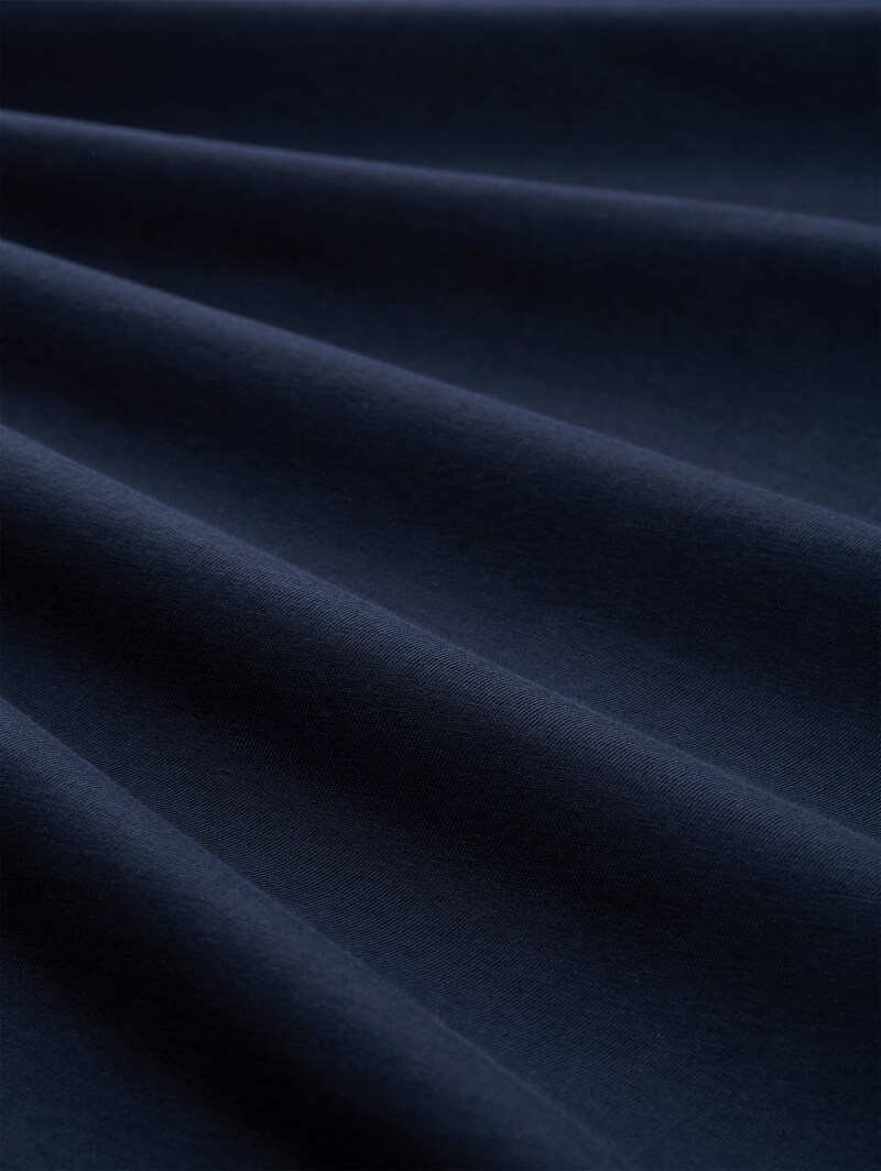 Tom Tailor T-Shirt mit Logo-Stickerei - Sky Captain Blue