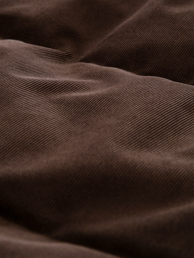 Tom Tailor Relaxed Fit Cord Pufferjacke - Cool Dark Brown