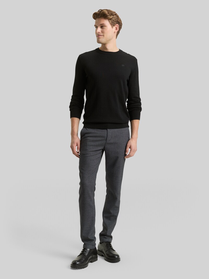 Tom Tailor TTRAVIS SLIM Chino Hose - Navy Structured Grindle