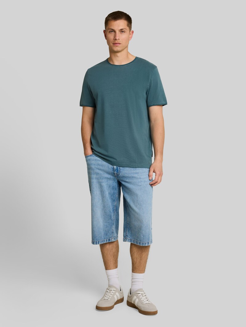 Tom Tailor T-Shirt im Used-Look - Tide Petrol