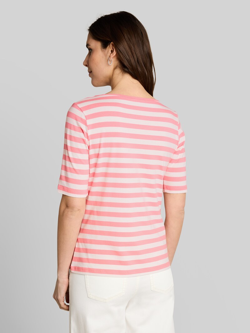Tom Tailor T-Shirt mit Stickerei - Pink White Stripe