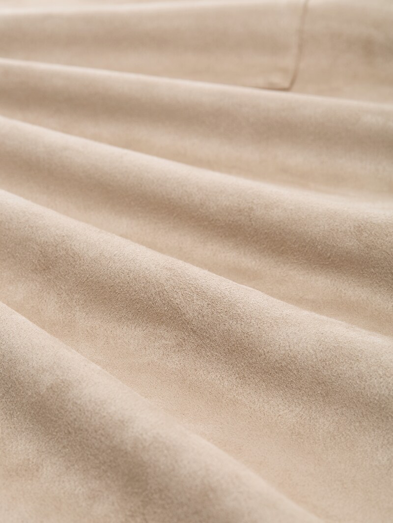 Tom Tailor Loose Fit Hose in Wildleder-Optik - Soft Taupe Grey