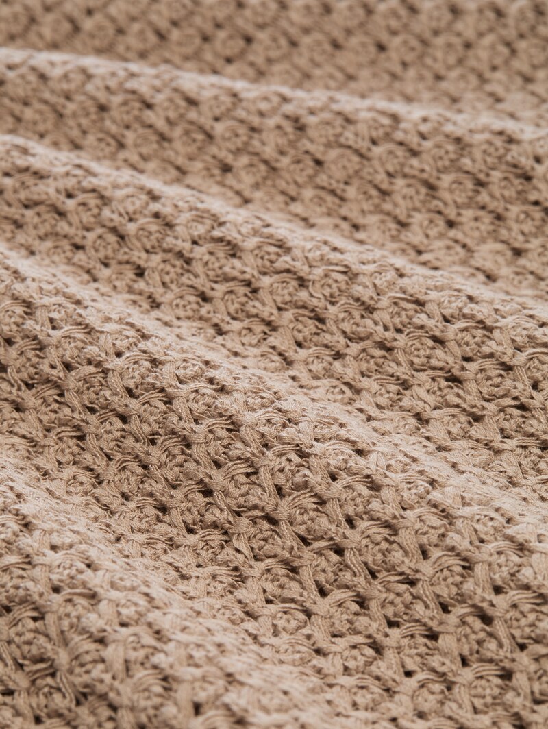Tom Tailor Plus Size - Loose Fit Strickpullover mit Lochmuster - Soft Taupe Grey