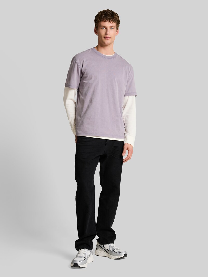 Tom Tailor Relaxed Fit T-Shirt aus Baumwolle - Soft Lilac Grey