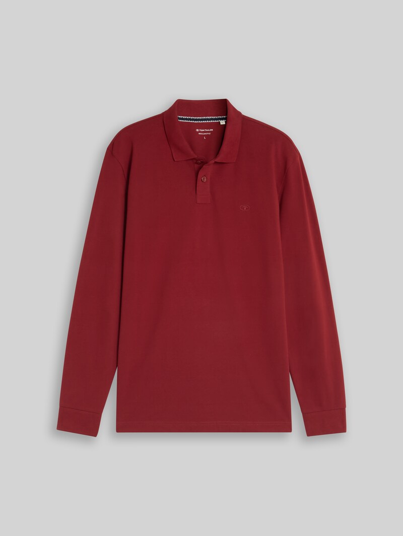 Tom Tailor Langarm Piqué Poloshirt - Pear Red