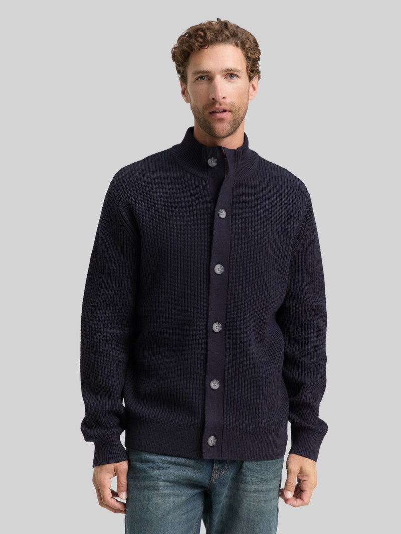Tom Tailor Strickjacke mit Knopfleiste - Sky Captain Blue Tom Tailor Strickjacke mit Knopfleiste - Sky Captain Blue