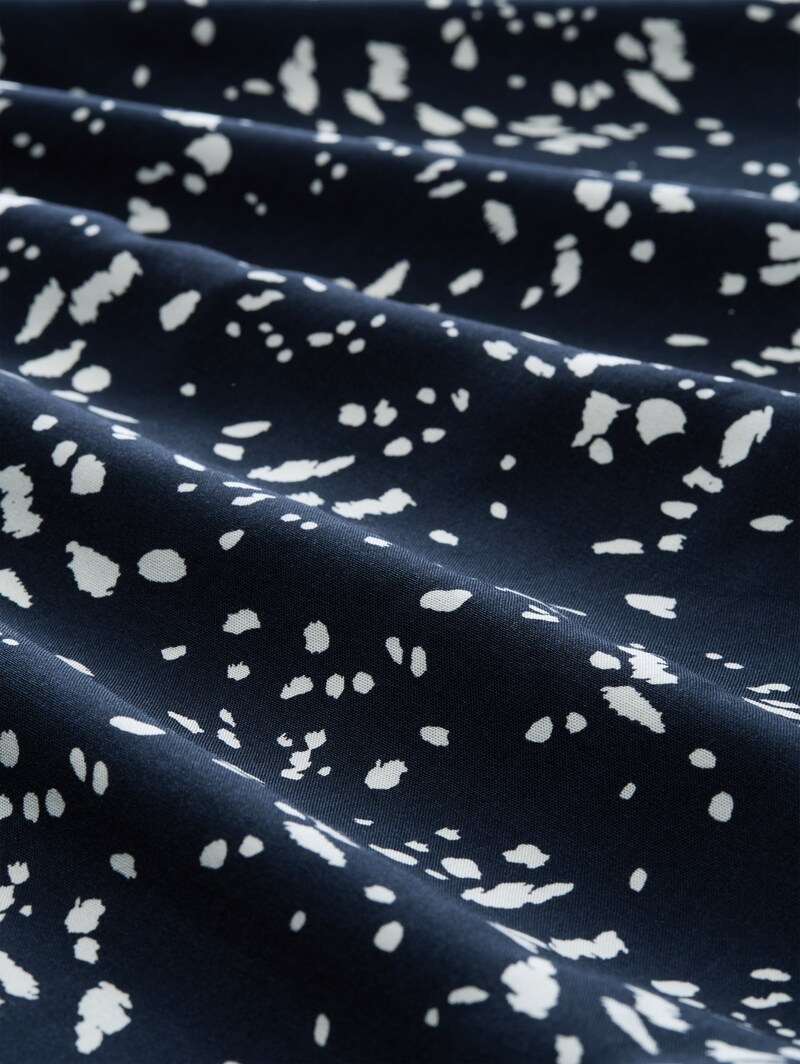 Tom Tailor Plus Size - T-Shirt im Material-Mix - Navy Dot