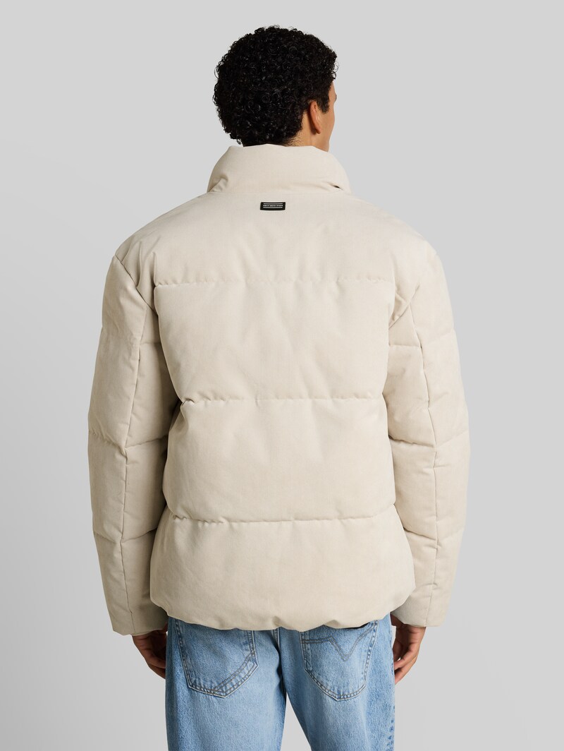 Tom Tailor Relaxed Fit Cord Pufferjacke - Dusty Beige