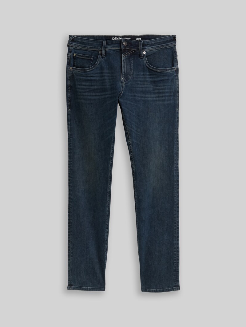 Tom Tailor TTAEDAN STRAIGHT Jeans mit Stretch - Dark Stone Blue Black Denim