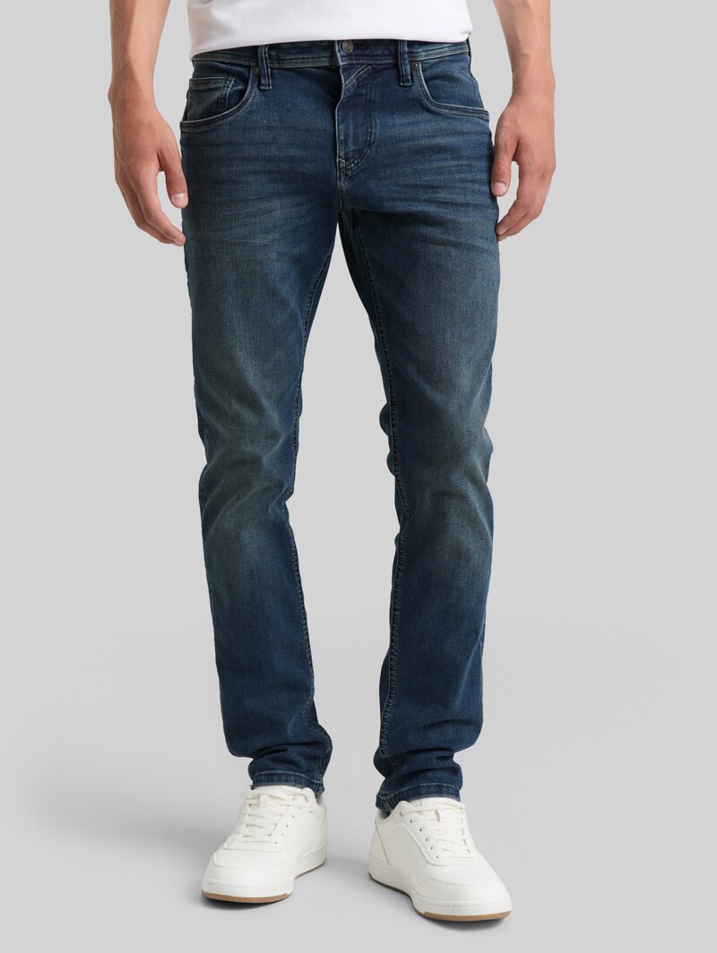 Tom Tailor TTAEDAN STRAIGHT Jeans mit Stretch - Dark Stone Blue Black Denim
