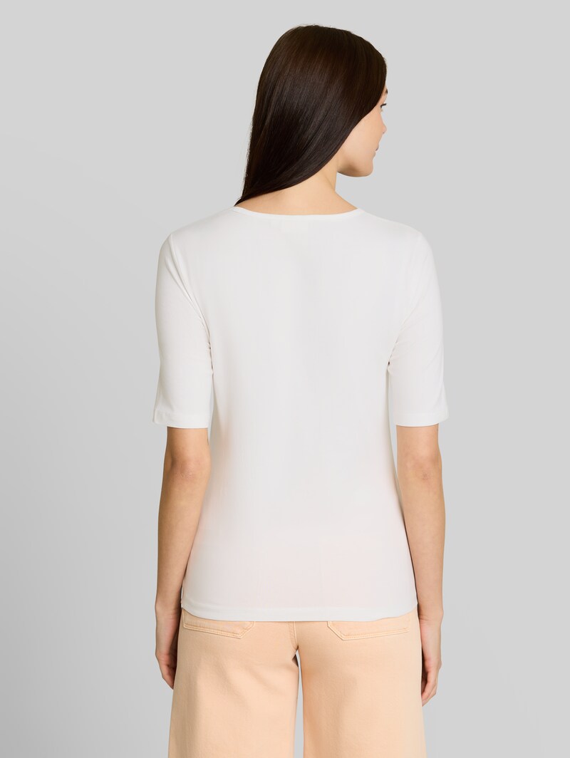 Tom Tailor Basic T-Shirt mit Rundhalsausschnitt - Whisper White