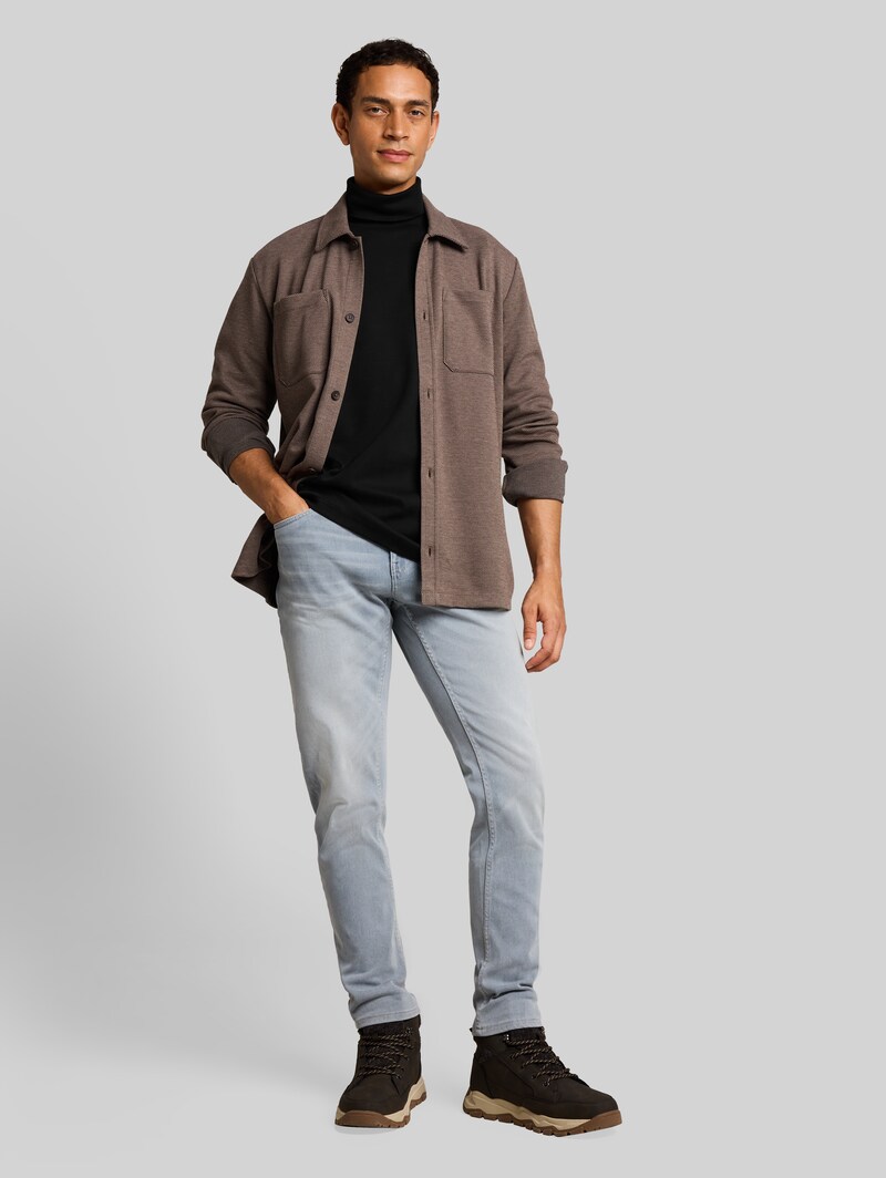 Tom Tailor Rollkragenshirt mit Logo-Print - Black