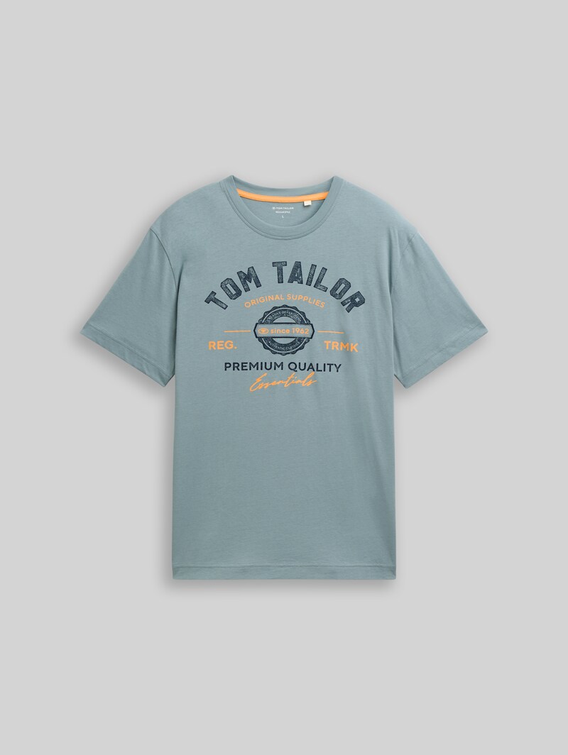 Tom Tailor T-Shirt mit Logo-Print - Grey Mint