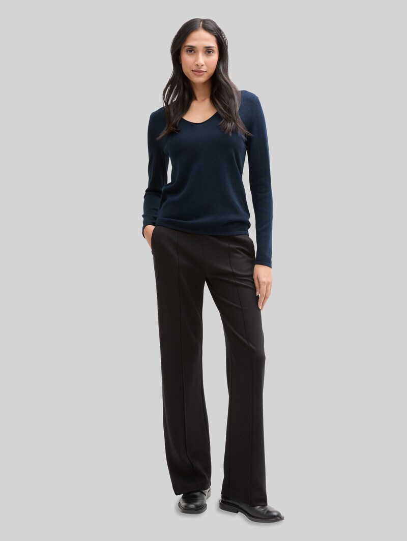 Tom Tailor Pullover mit V-Ausschnitt - Sky Captain Blue