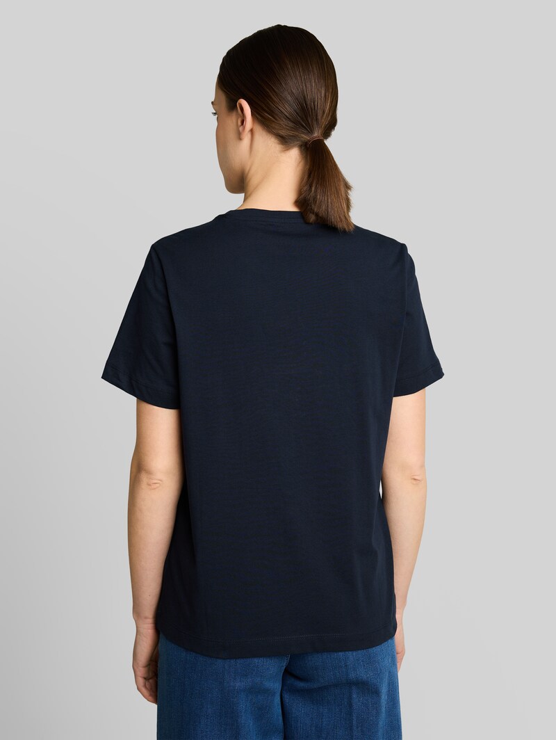 Tom Tailor T-Shirt mit Print - Real Navy Blue