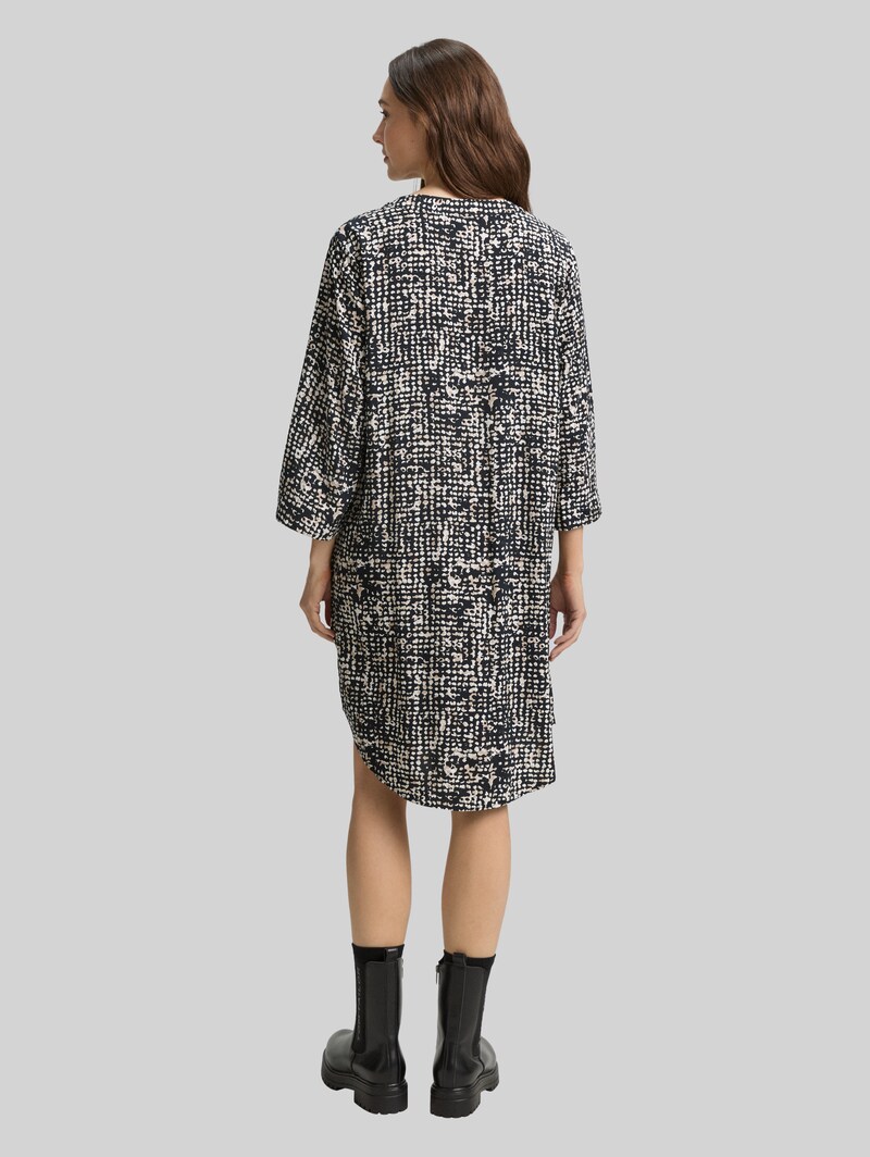 Tom Tailor Kleid mit Muster - Navy Abstract Dot Design
