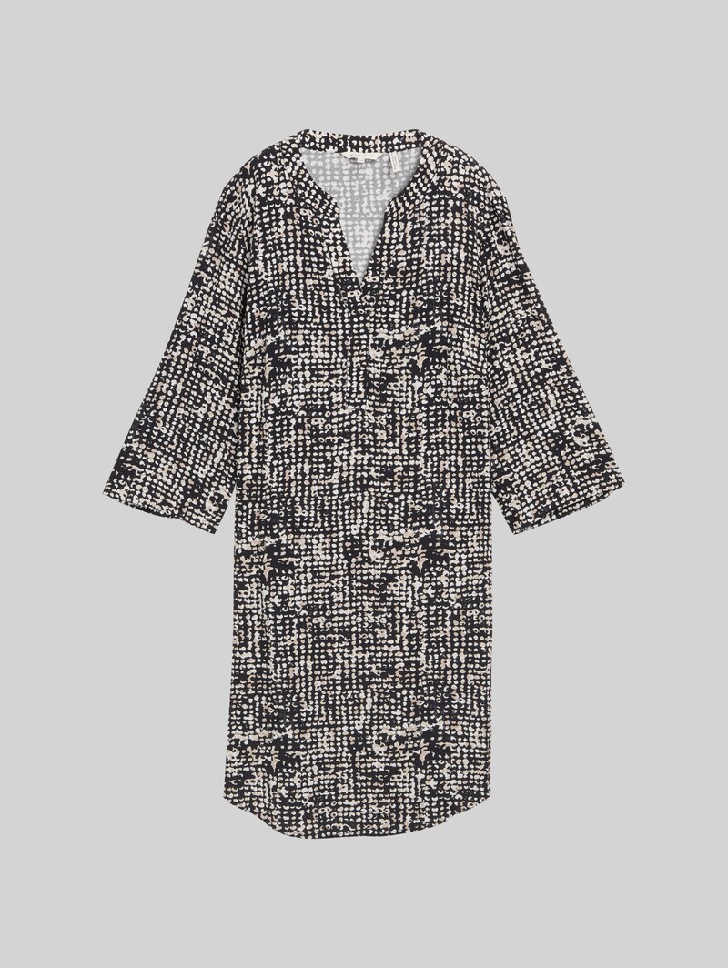 Tom Tailor Kleid mit Muster - Navy Abstract Dot Design