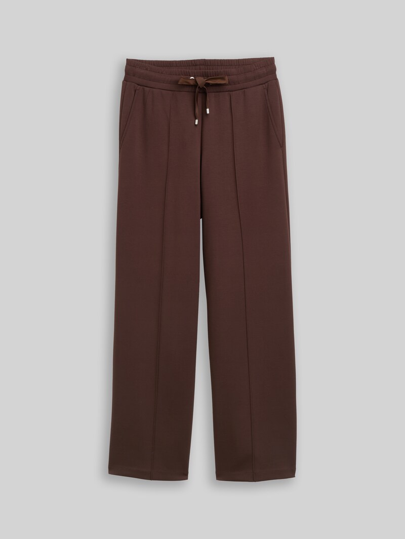 Tom Tailor Wide Leg Scuba Hose - Java Dark Brown