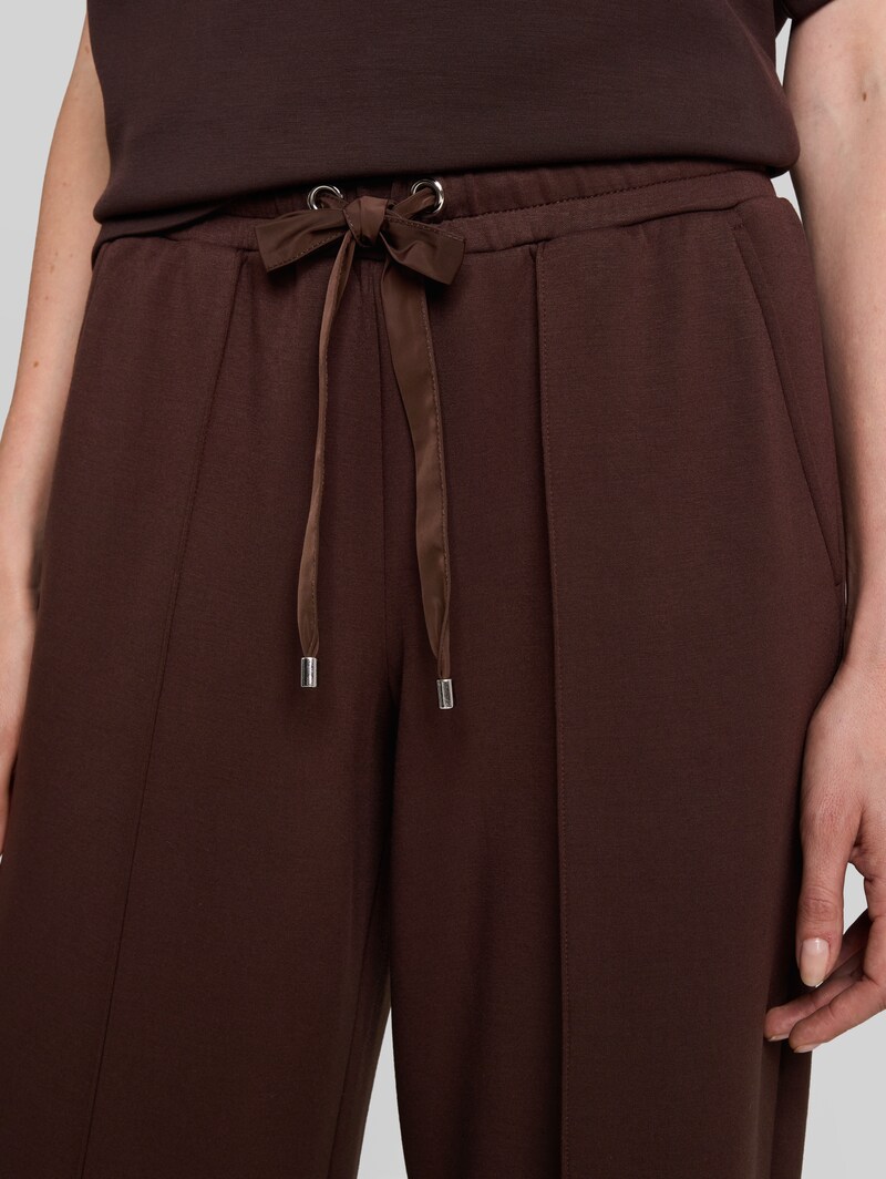 Tom Tailor Wide Leg Scuba Hose - Java Dark Brown