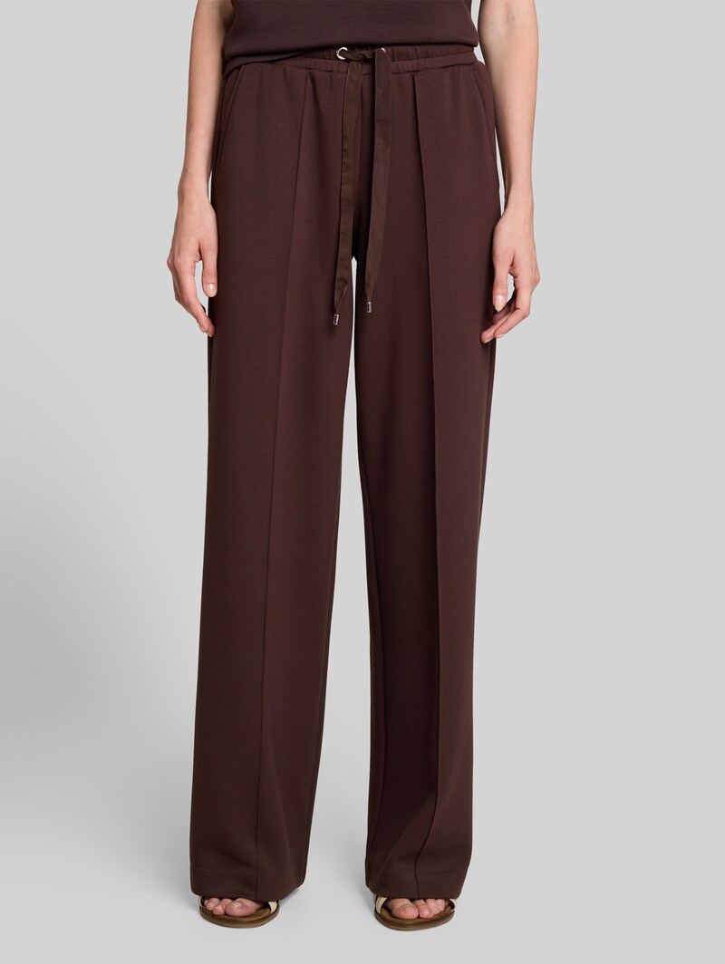 Tom Tailor Wide Leg Scuba Hose - Java Dark Brown