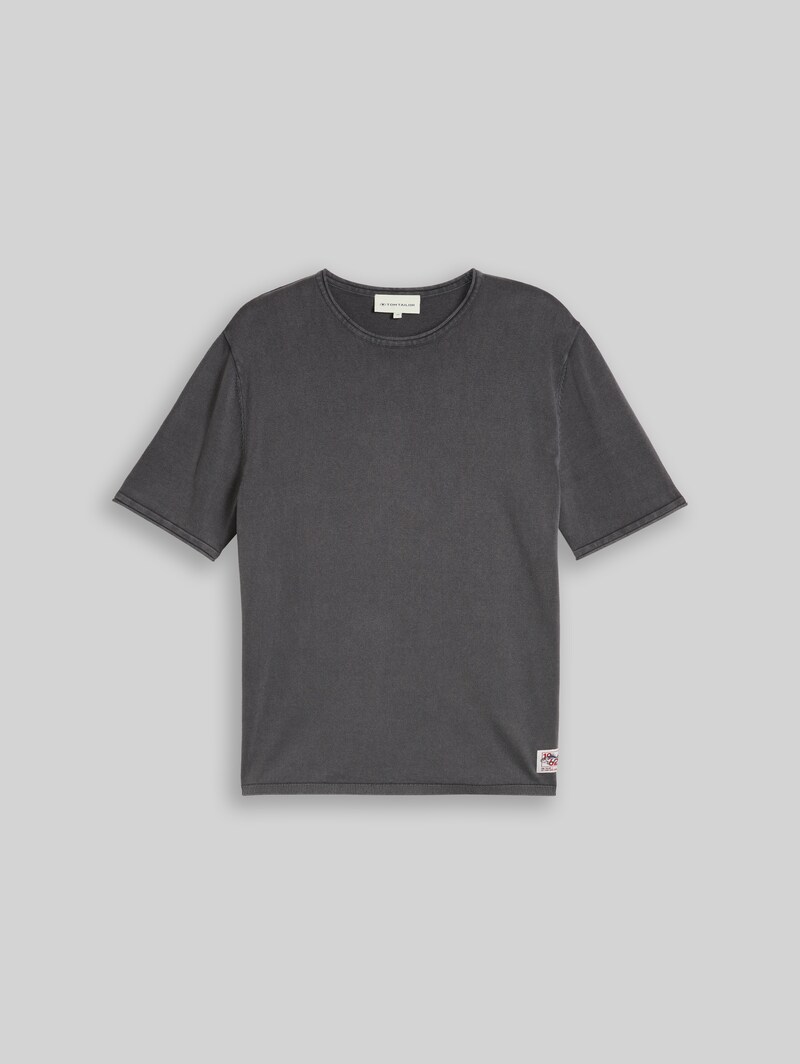 Tom Tailor Strickpullover im Washed-Look - Tarmac Grey