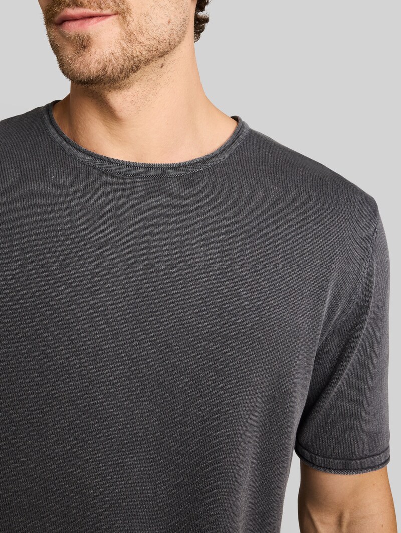 Tom Tailor Strickpullover im Washed-Look - Tarmac Grey
