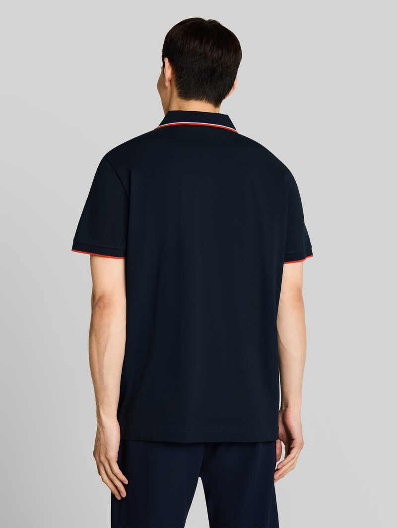 Tom Tailor Jersey Poloshirt mit Print - Sky Captain Blue