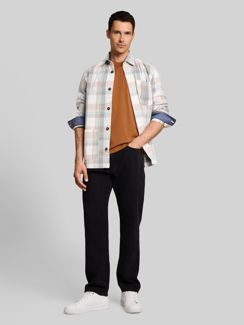 Tom Tailor T-Shirt mit Print - Bright Camel Brown