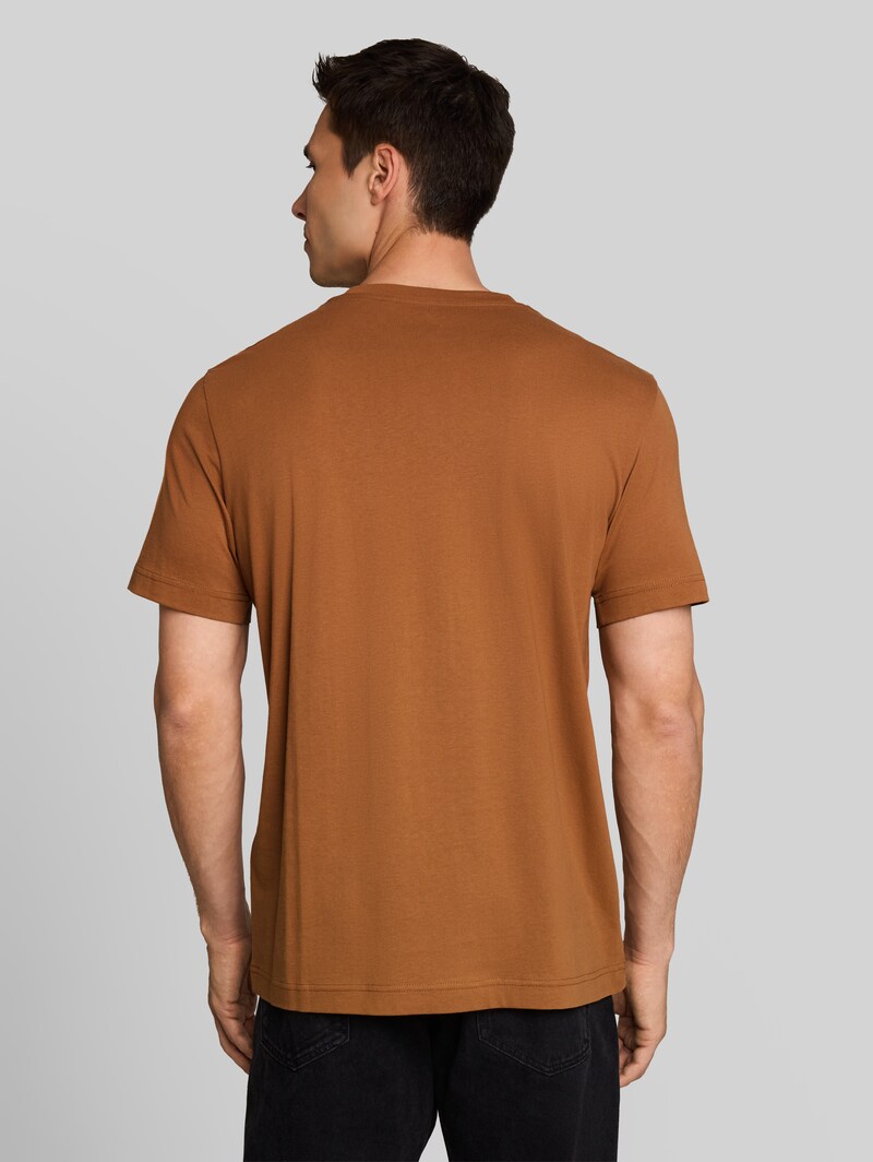Tom Tailor T-Shirt mit Print - Bright Camel Brown