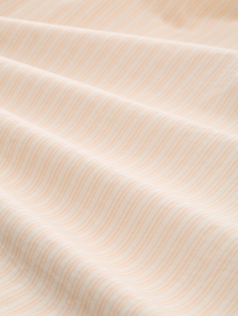 Tom Tailor Bluse mit Streifenmuster - White Apricot Irregular Stripe