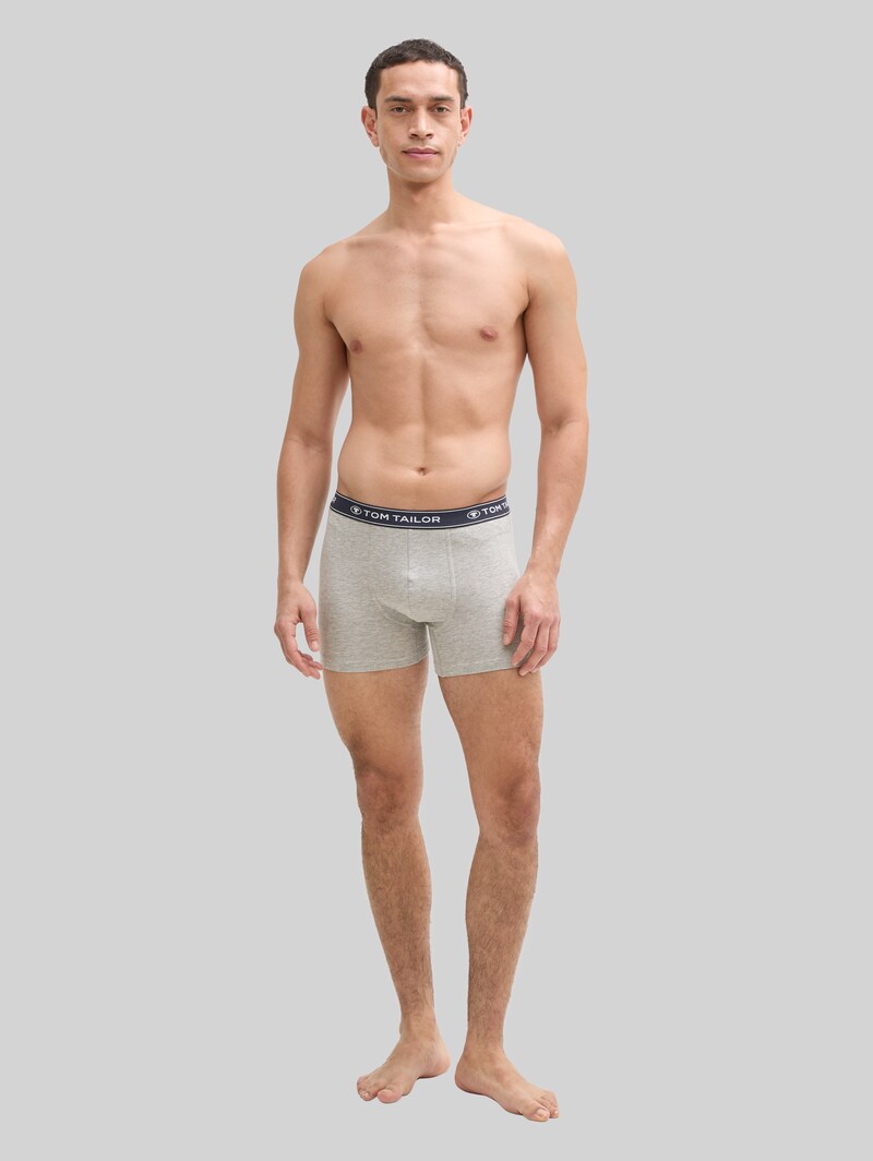 Tom Tailor Mittellange Boxershorts im 3er-Pack - Blau-mittel-melange