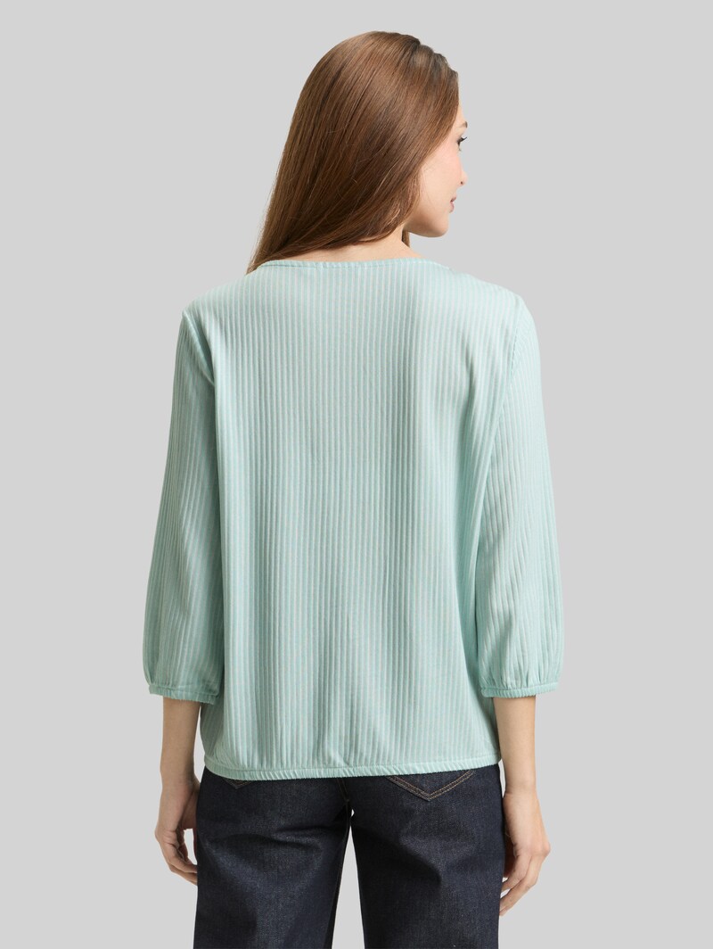 Tom Tailor Blusenshirt mit Streifenmuster - Blue Haze Stripe