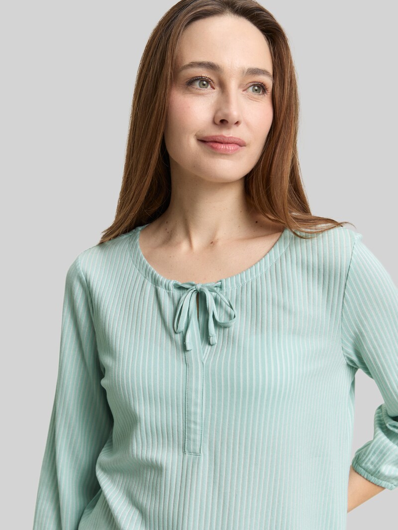 Tom Tailor Blusenshirt mit Streifenmuster - Blue Haze Stripe
