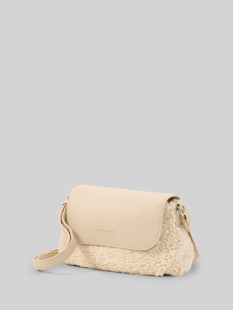 Tom Tailor TTZELINA S Umhängetasche mit Teddyfell - Beige / Beige