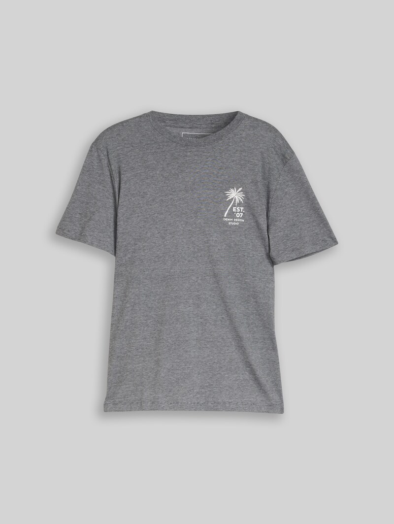 Tom Tailor T-Shirt mit Palmenprint - Black