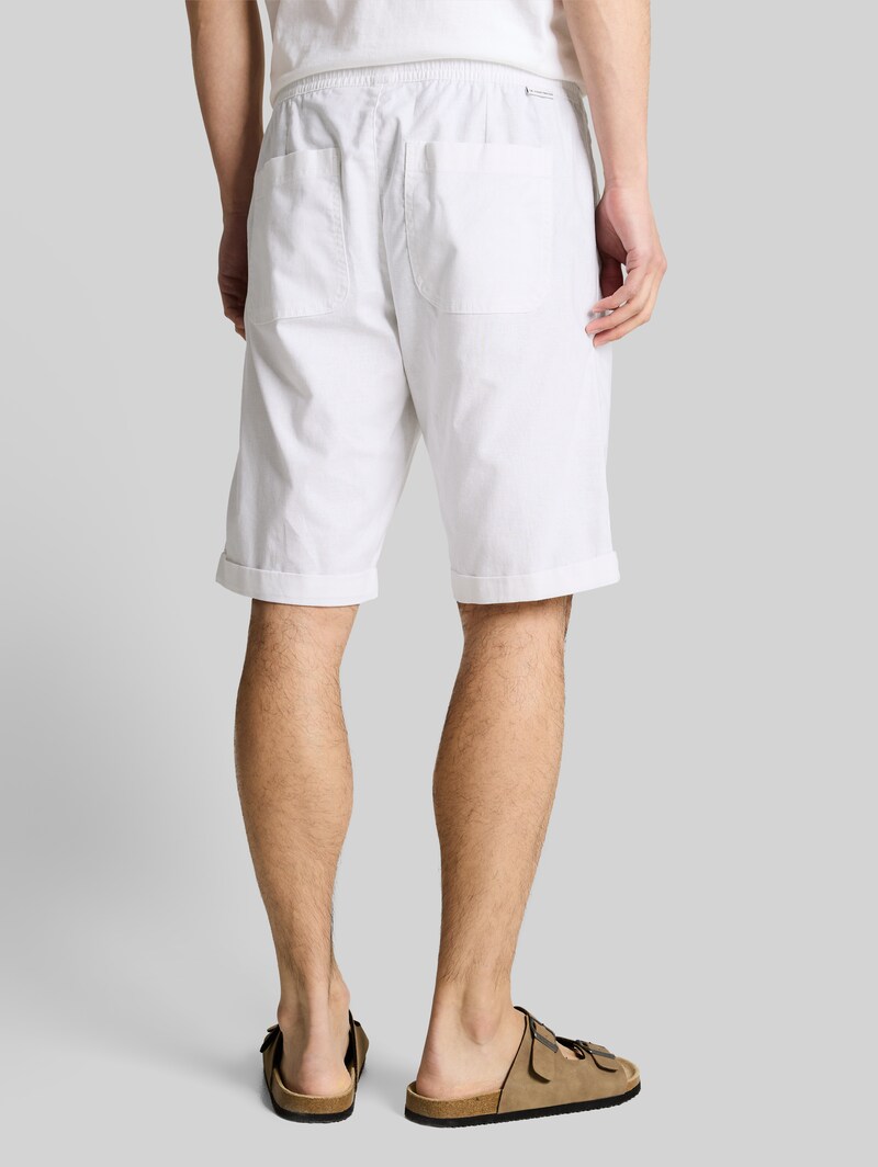 Tom Tailor TTREGULAR Shorts mit Leinenanteil - White Tom Tailor TTREGULAR Shorts mit Leinenanteil - White