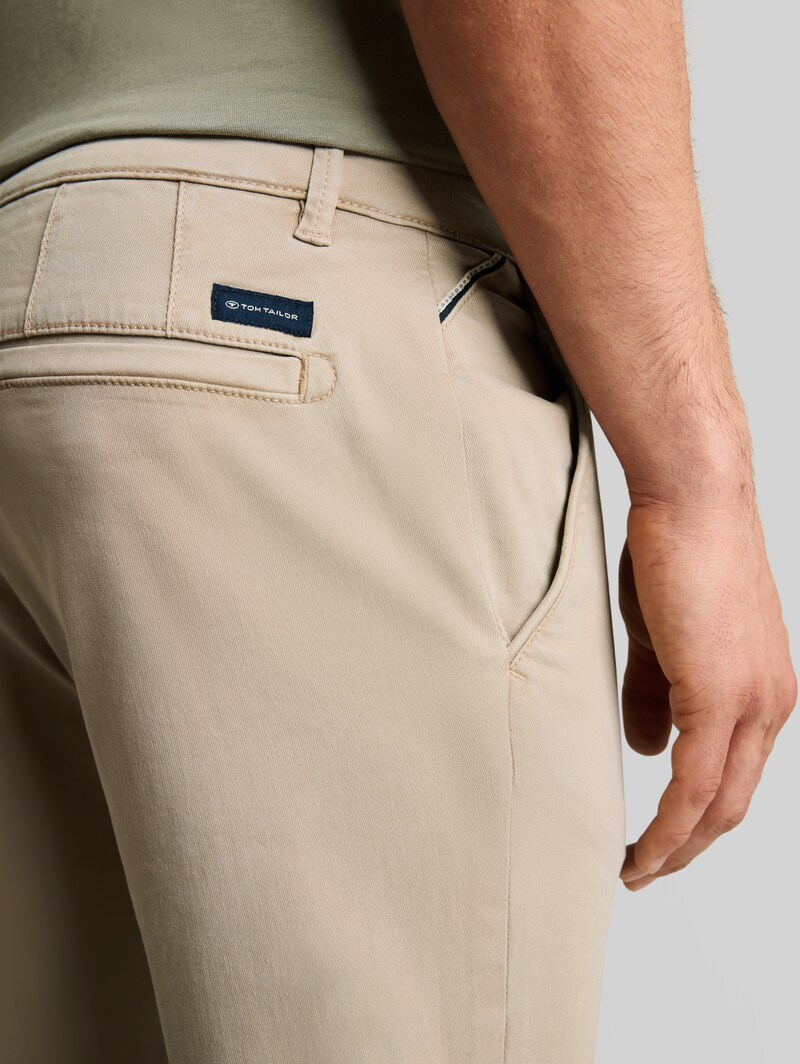 Tom Tailor TTSIMON SLIM Chino Hose im Washed-Look - Plaza Beige